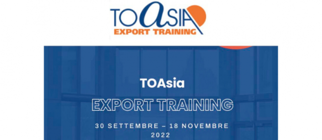 TOAsia Export Training : programma di formazione sui Paesi del Sudest asiatico e sulla Cina TOAsia Export Training : programma di formazione sui Paesi del Sudest asiatico e sulla Cina